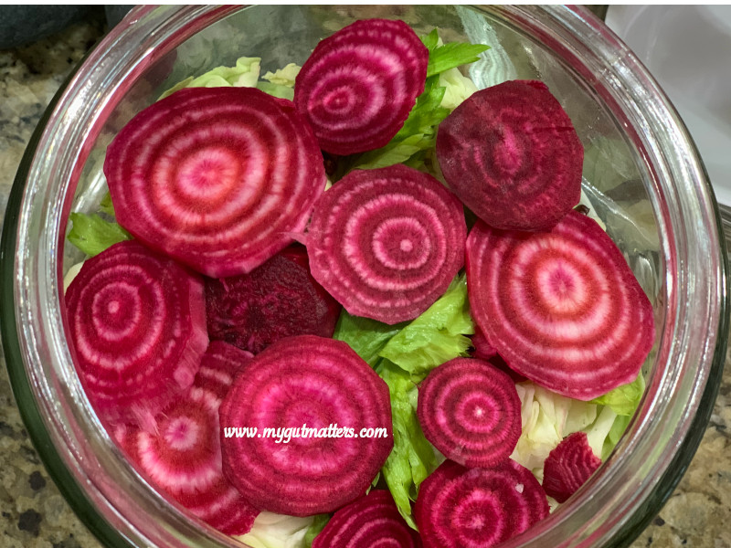fermented cabbage and beets
